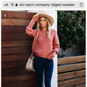 Vici Warm Company Ridged Sweater